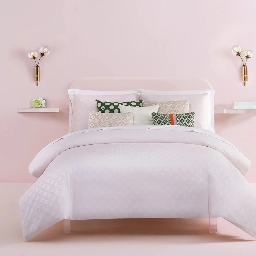 kate spade NEW YORK KING COMFORTER Floral with Polka dot Printed white NEW